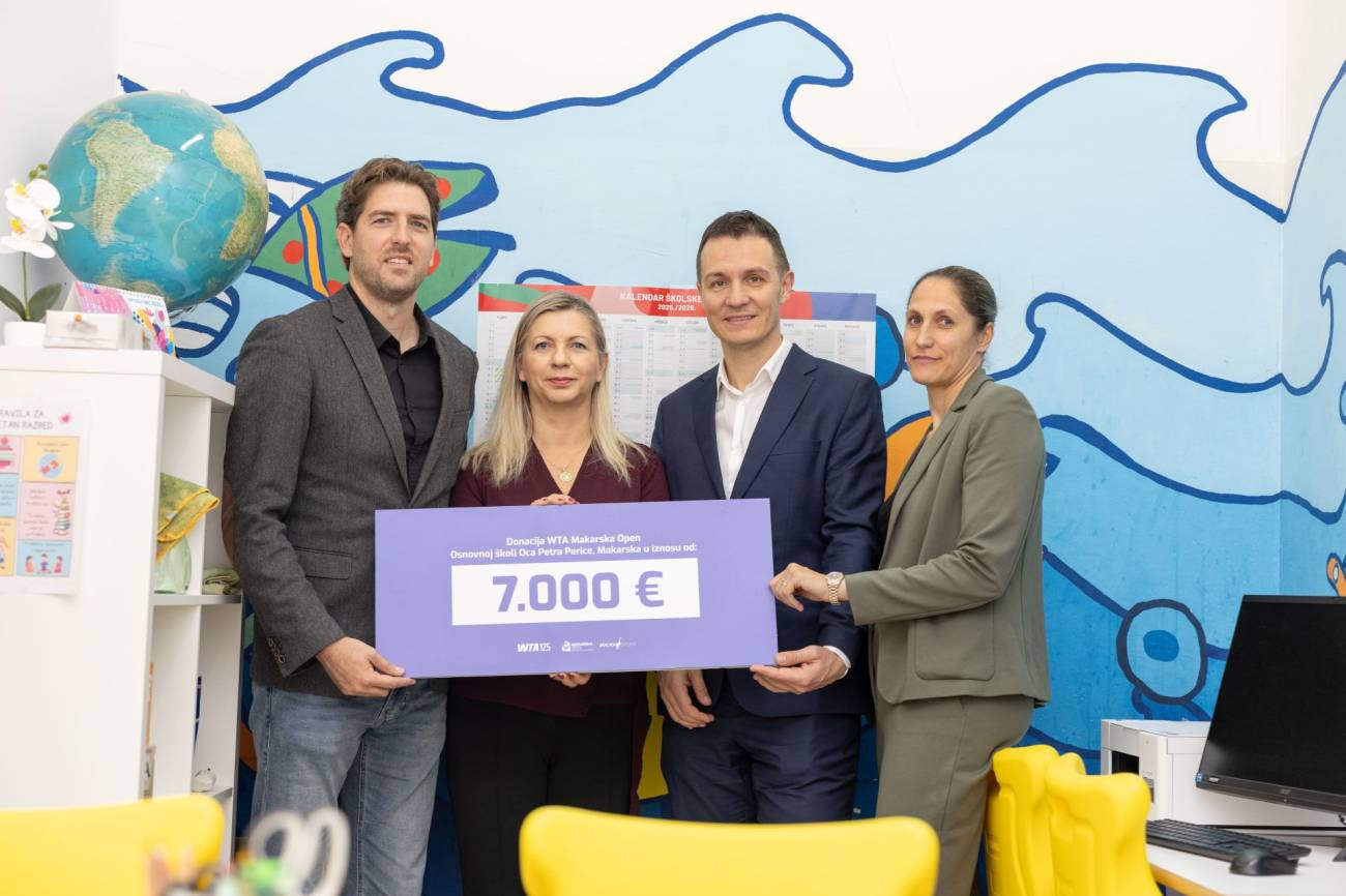 WTA Makarska Open snažno podupire lokalnu zajednicu: sedam tisuća eura za Osnovnu školu oca Petra Perice